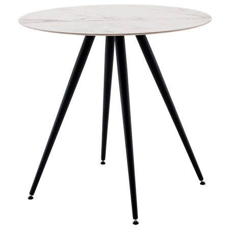 Стол Ники круглый столешница керамика Ice Jade 800