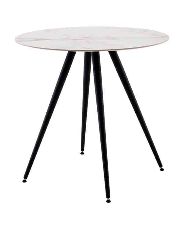 Стол Ники круглый столешница керамика Ice Jade 800