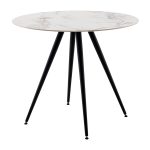 Стол Ники круглый столешница керамика Ice Jade 900