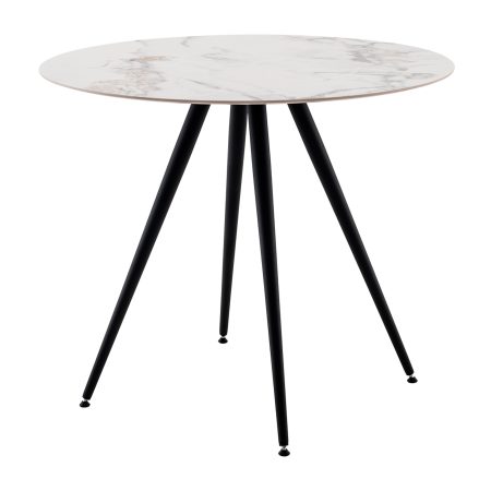 Стол Ники круглый столешница керамика Ice Jade 900