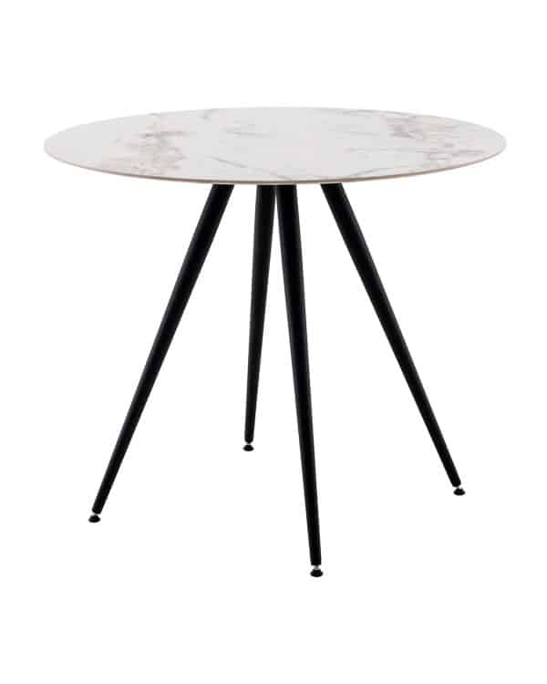 Стол Ники круглый столешница керамика Ice Jade 900