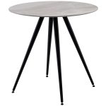 Стол Ники круглый столешница керамика Italian light grey 800