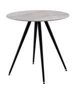 Стол Ники круглый столешница керамика Italian light grey 800