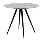 Стол Ники круглый столешница керамика Italian light grey 900