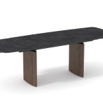 Стол обеденный Астарта раскладной 160-240х90 см керамика темная