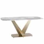 Стол обеденный Аврора 180*90 керамика светлая