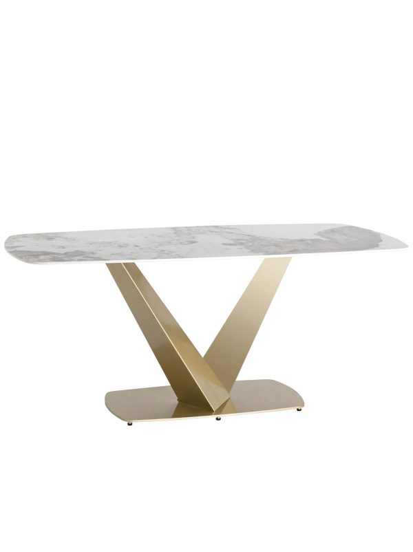 Стол обеденный Аврора 180*90 керамика светлая Стол обеденный Аврора 180*90 керамика светлая