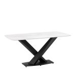 Стол обеденный Belle 160х90 белый мрамор