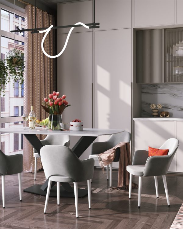 stol-obedennyj-belle-160h90-belyj-mramor-2 Стол обеденный Belle 160х90 белый мрамор — изображение 3