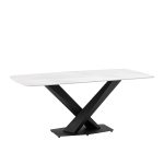 Стол обеденный Belle 180х90 белый мрамор