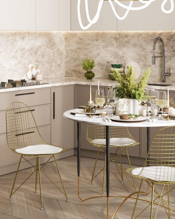 Стол обеденный Даймакс 110*110 белый мрамор — изображение 3