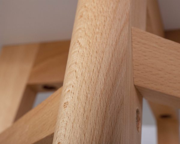 Стол обеденный DOBRIN ALBERT'90, белая столешница, основание светлый бук — изображение 5