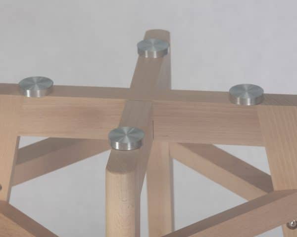 Стол обеденный DOBRIN HENRY`90 GLASS, столешница стекло, деревянное основание — изображение 5