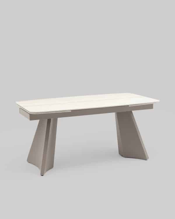Стол обеденный Eliora 160-240*90 см серая керамика — изображение 2