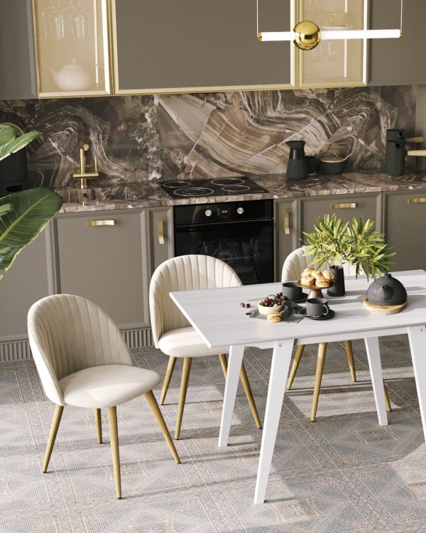 Стол обеденный GUDI 120*75 белый — изображение 3