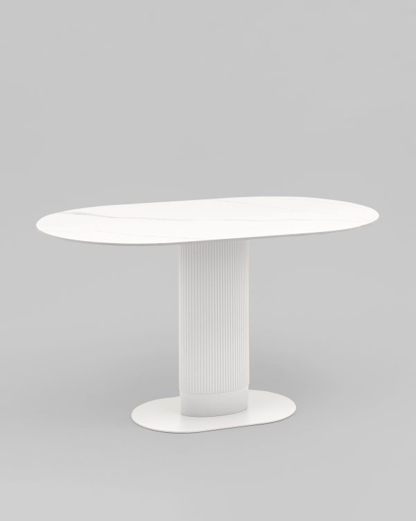 Стол обеденный Mystery 130х80 см белый керамика — изображение 2