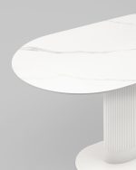 Стол обеденный Mystery 130х80 см белый керамика — изображение 3