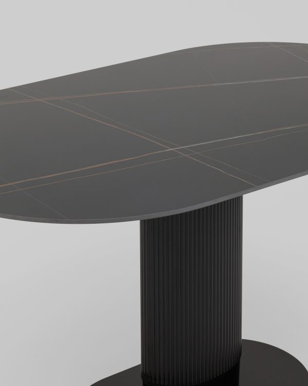 Стол обеденный Mystery 130х80 см чёрный керамика — изображение 3