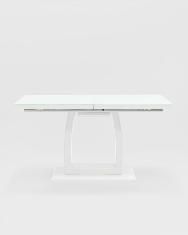 Стол обеденный Орлеан раскладной 140-170*80 глянцевый белый — изображение 3