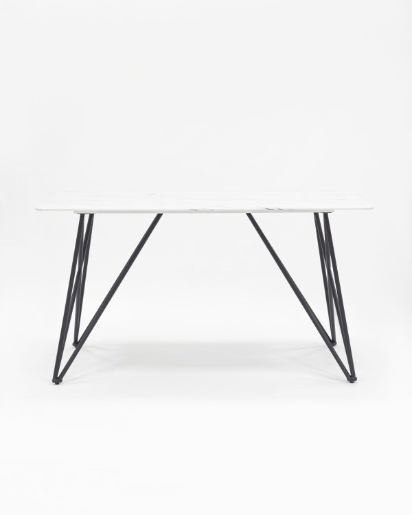 Стол обеденный Сакраменто 140*90 белый стеклянный — изображение 3