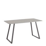 Стол обеденный Vermont 140*80 см  керамика темная ножки серые