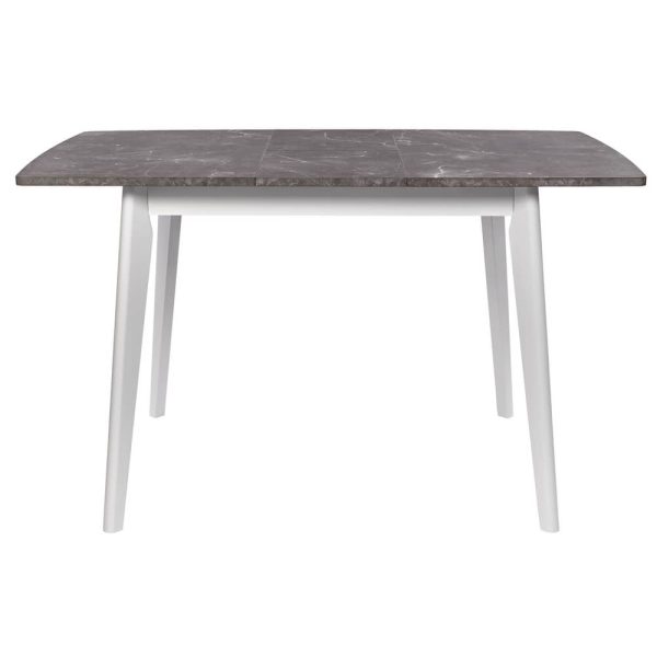 Стол Oslo раскладной 100-130x80x76см, Мрамор Сиена, белый — изображение 4