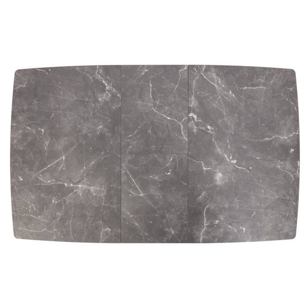 Стол Oslo раскладной 100-130x80x76см, Мрамор Сиена, белый — изображение 5