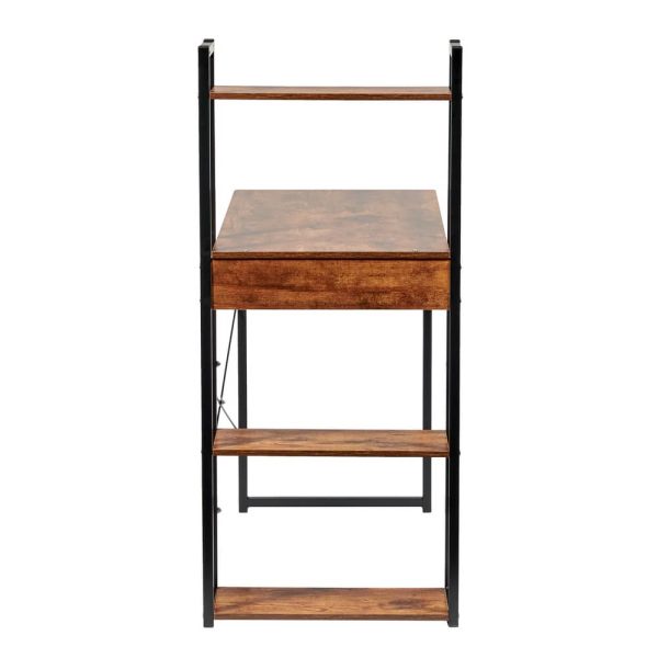 Стол письменный с полками Frame 100x45x110см лофт, чёрный — изображение 3