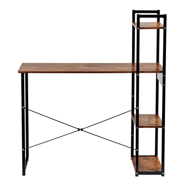 Стол письменный с полками Frame 100x45x110см лофт, чёрный — изображение 5