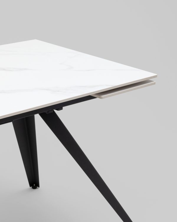 Стол раздвижной Лоуренс 120-180х80х76 см SnowMountainStone керамика — изображение 3