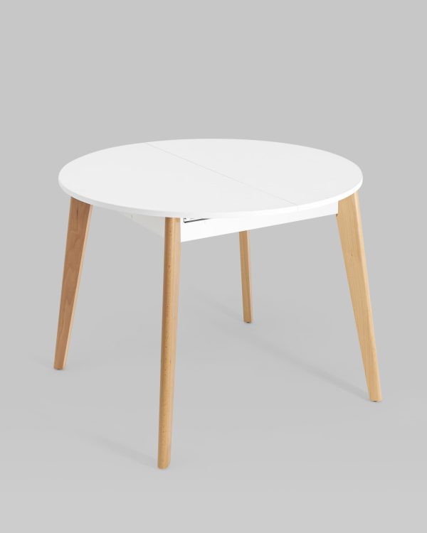 Стол Rondo 100-135*100 бук/белый — изображение 2