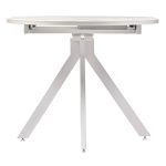 Стол Rudolf круглый раскладной 90-120x90x75см, белый мрамор, белый — изображение 4