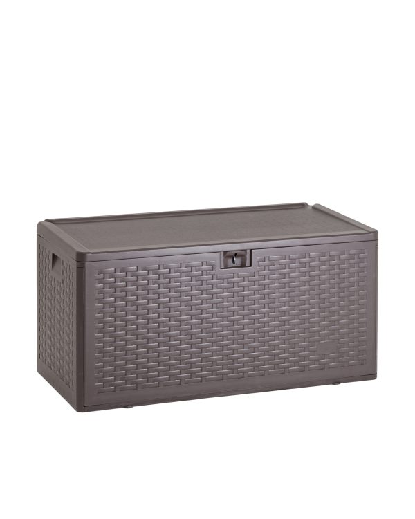 Стол-сундук Кейт пластик 110*55 см 276 л коричневый Стол-сундук Кейт пластик 110*55 см 276 л коричневый