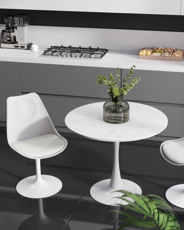 Стол Tulip D80 белый — изображение 3