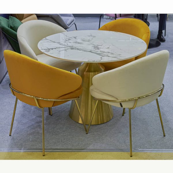 Стол Yoda диам.100см, керамогранит чёрный мрамор — изображение 3