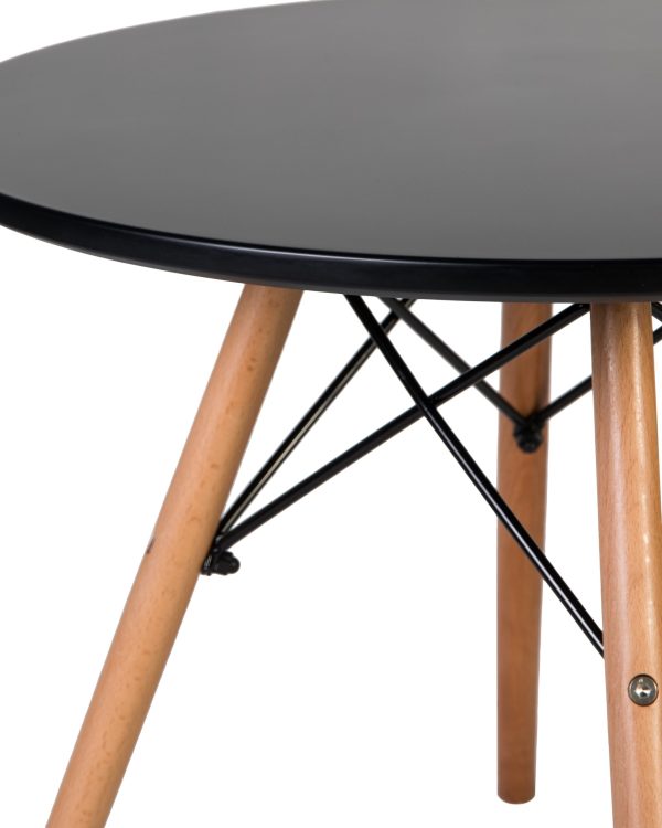 Стол журнальный DOBRIN SHELLEY, ножки светлый бук, цвет чёрный — изображение 4