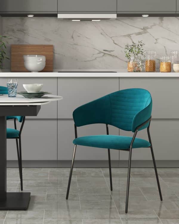 Стул Алексис велюр сине-зелёный — изображение 3