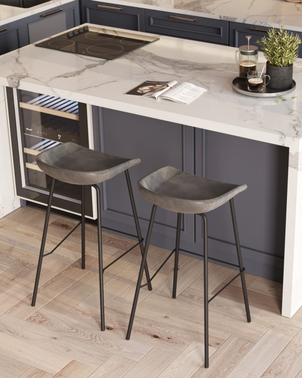 Стул барный Beetle Lite PU серый — изображение 3