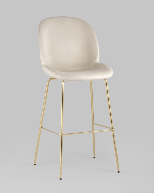 Стул барный Beetle со спинкой бежевый — изображение 2