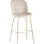 Стул барный Beetle со спинкой бежевый
