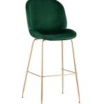 Стул барный Beetle со спинкой изумрудный