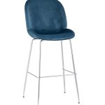 Стул барный Beetle со спинкой маренго хромированные ножки