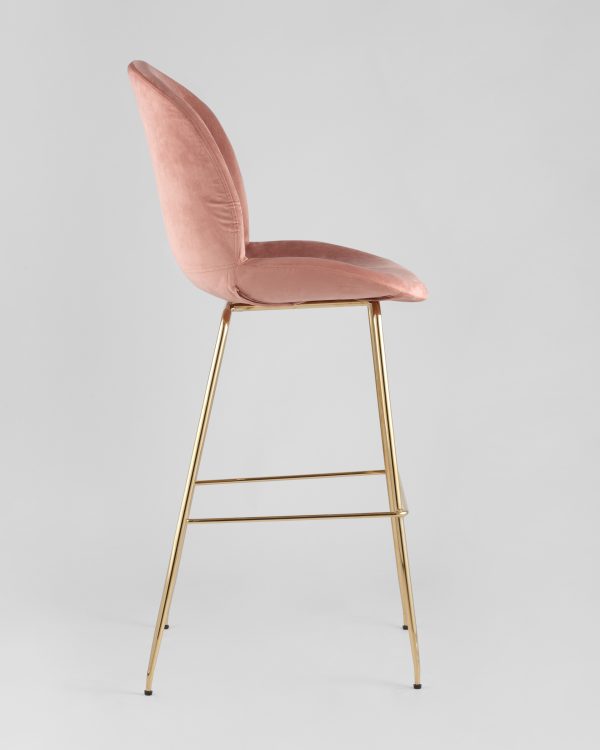 Стул барный Beetle со спинкой пудровый 2 шт — изображение 3