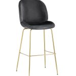 Стул барный Beetle со спинкой серый