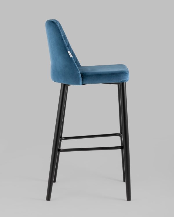 Стул барный Диего велюр пыльно-синий — изображение 3