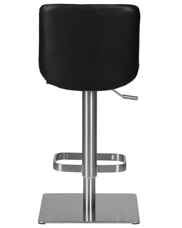 Стул барный DOBRIN ALDO, черный PU YP33-19, основание из нержавеющей стали — изображение 5