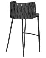 Стул барный DOBRIN AMELIA, серая ткань (F-48), темно-серый винтажный PU (MF-12) — изображение 4