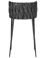 Стул барный DOBRIN AMELIA, серая ткань (F-48), темно-серый винтажный PU (MF-12) — изображение 5