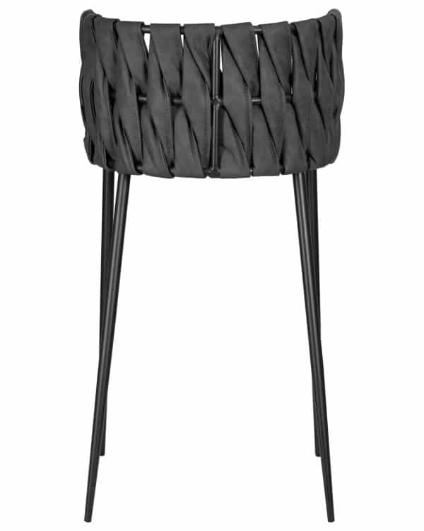 Стул барный DOBRIN AMELIA, серая ткань (F-48), темно-серый винтажный PU (MF-12) — изображение 5