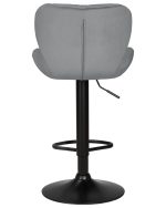 Стул барный DOBRIN BARNY BLACK, серый велюр (MJ9-75) — изображение 5